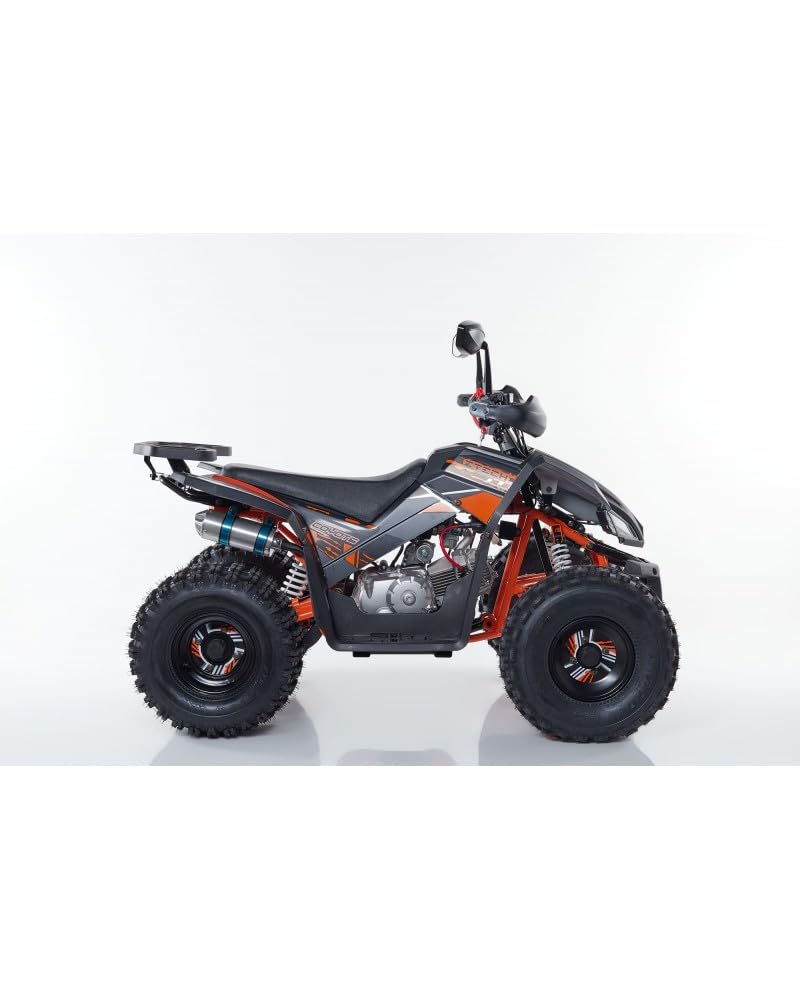 T-MOTO - Maxi Quad Adulti SportMaxx 125cc - Mezzo per Ragazzi e Adulti, Quad a Benzina 4 Tempi uso Off Road, Semi Automatico + Retro (Nero)