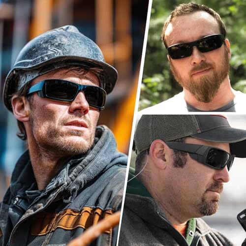Image of WISTON Z87 Sunglasses Wrap Around Sunglasses for Men Rectangular Safety Glasses UV400 for Sport Working 8231