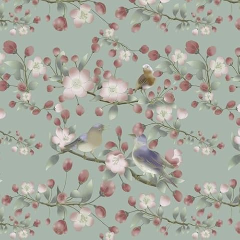 Timeet Vintage Green/Grey Self-Adhesive Wallpaper Cover