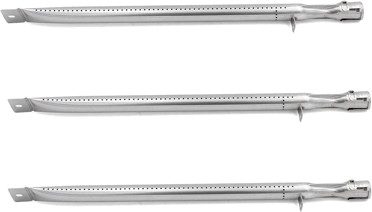 Grill Burner Tube 20 1/8" BBQ Replacement Parts for Chargriller 3001, 3008, 3030, 4000, 4208, 5050, 5252; King Griller 3008, 5252; Outdoor Gourmet CG3023E, 3 Pack Stainless Steel Pipe Burner