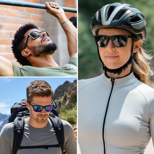 Image of MAXJULI XL Z87 Sunglasses for Big Wide Heads Men TR90 Ultralight UV400 Protection Sun Glasses Z8244