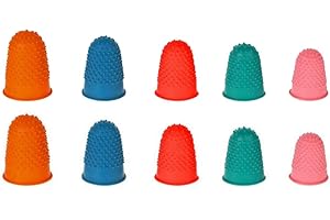 10 Pieces Rubber Fingertips for Money Counting and Document Sorting