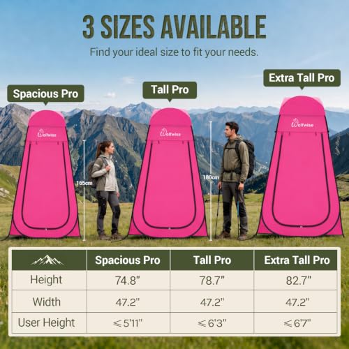 Image of WolfWise PRO Pop Up Shower Tent with Silver Coated, Floor and Rain Fly