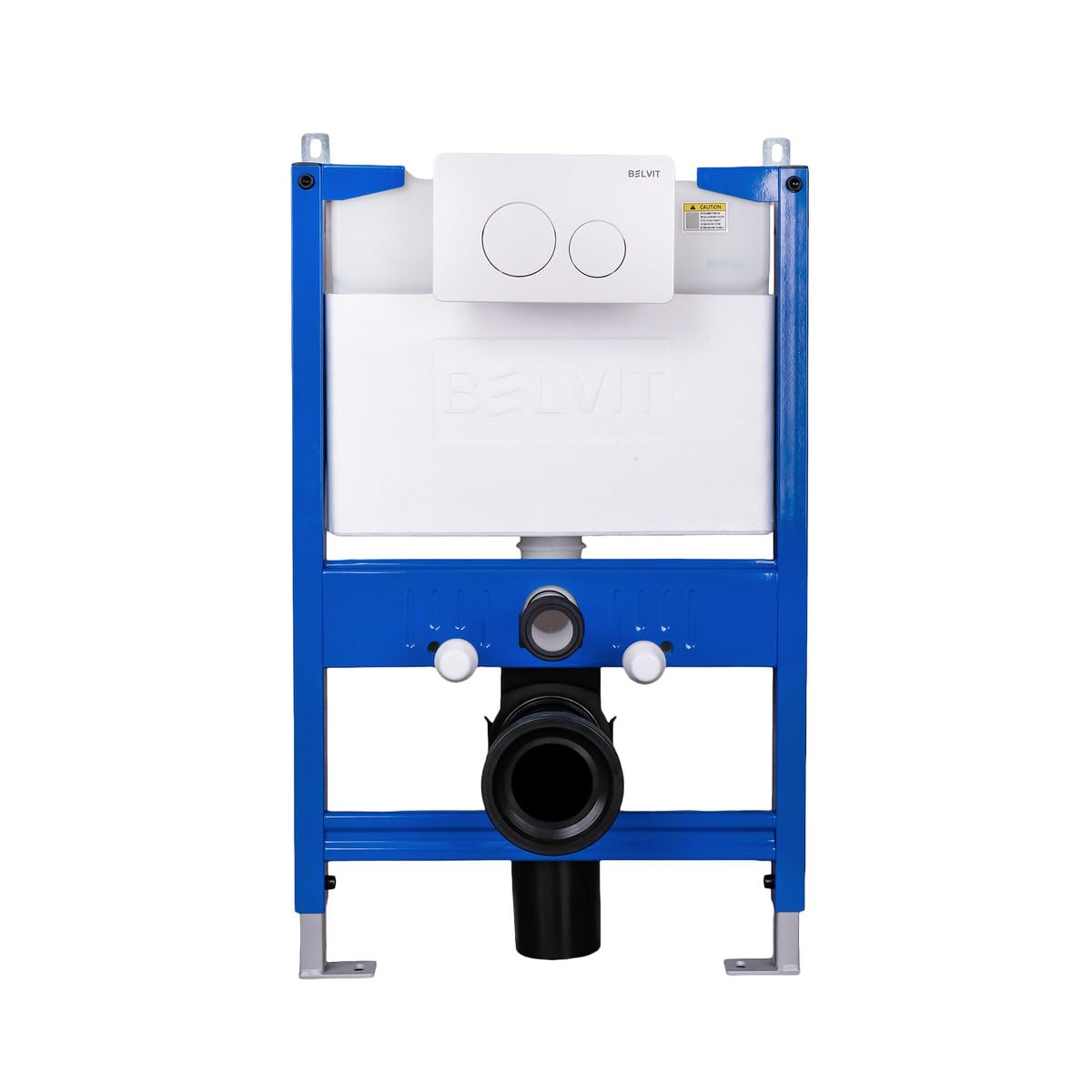 Belvit Dusch WC Komplettset mit Bidetfunktion, Weiß | Vorwandelement 75-82 cm, Softclose Deckel, Unterputz Spülkasten und Drückerplatte, Hänge WC mit Bidet