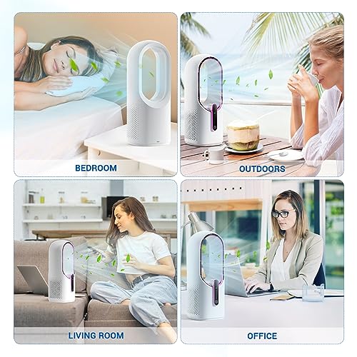 Konsiden F6 Bladeless Desk Fan, 11.8 Inch Small Rechargeable Fan thumb #6