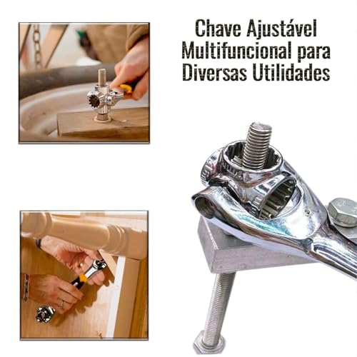 Chave 48 Em 1 Soquete Cabeça Giratória 360 graus Ferramenta Inglesa De Boca Multifuncional Magica Co
