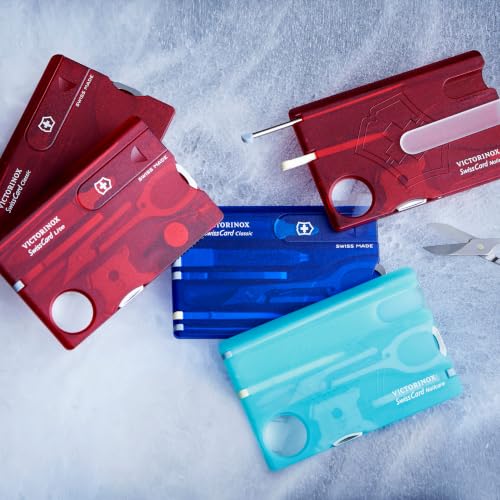 Victorinox Swiss Card Lite Multitool, Blau, 13 Funktionen, Taschenlampe – Ansicht 2