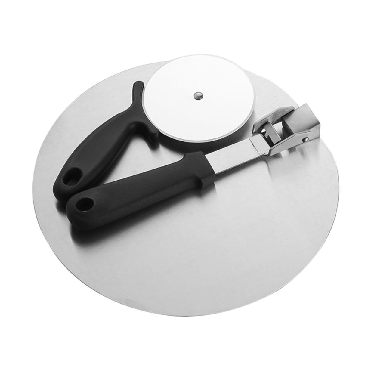 1 Set Cortador de Pizza de Acero Inoxidable Pala de Pizza Diseño Ergonómico para Cortar Tartas y Pan en Cocina Profesional y Doméstica