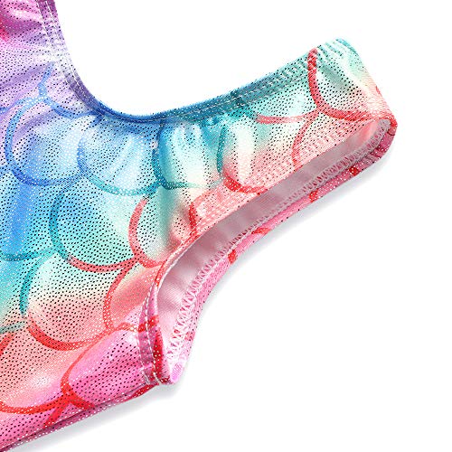 HOZIY Gymnastics Leotards for Girls Toddlers Kids Sleeveless Tumbling Outfits for Dance Print