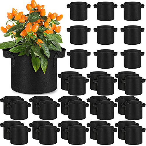 Image of Nuanchu 36 Packs 2 Gallon Grow Bags Bulk Aeration Fabric Pot with Handles