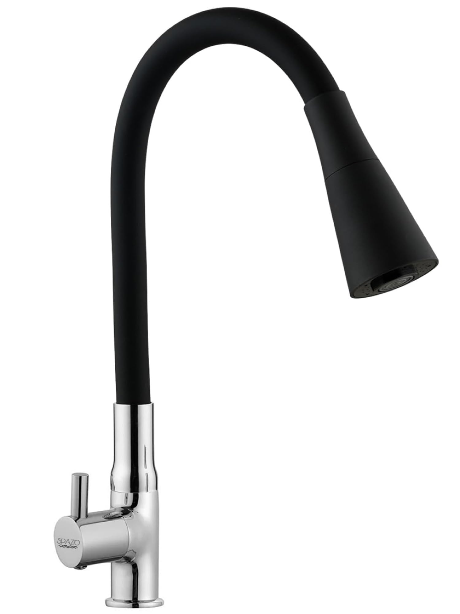 Jagger JAG178 Brass Table Deck Mounted Flexible Swan Neck Tap for Wash Basin, Black Flexible with Silicone Swivel Spout Chrome Finish (with Teflon Tape and Flange) (Turbo [ Dual Flow ])-picture-11