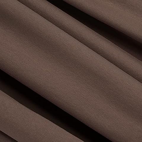 FabricLA Turkish Cotton Spandex Jersey Fabric 220 GSM,58/60" Inches Wide,Stretch Upto 2" Inches,Use Our 4 Way Stretch knit Fabric by the yard for Leggings,Dark Mocha, 2 Continuous Yards Cover