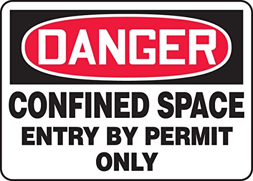 Panneau danger espace confiné pour éviter les intrusions non autorisées