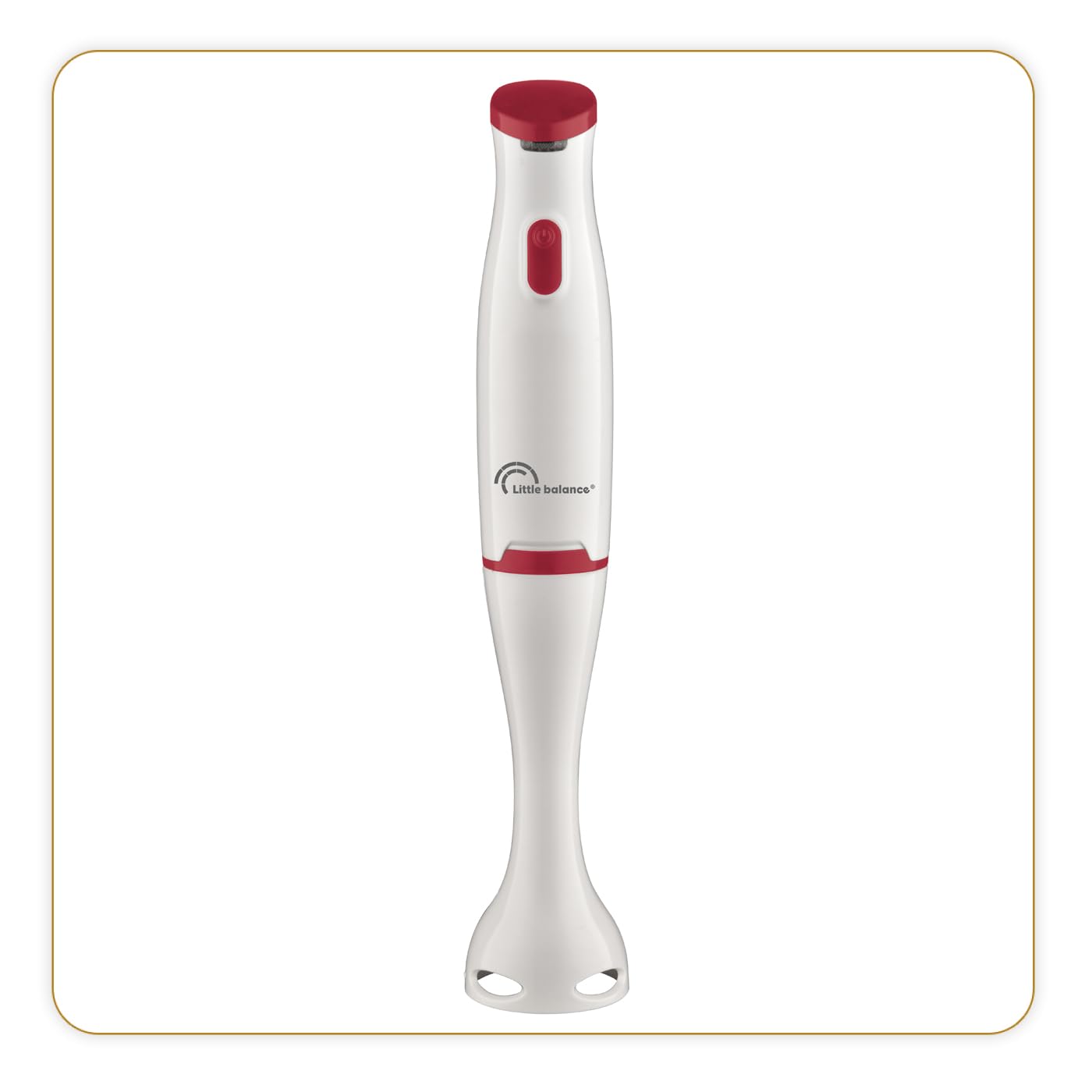 LITTLE BALANCE 8703 Easy Soupe, Mixeur plongeant pour les soupes, smoothies, sauces, compotes et aliments pour bébé, Anti-éclaboussures, 400 W, Blanc/Rouge