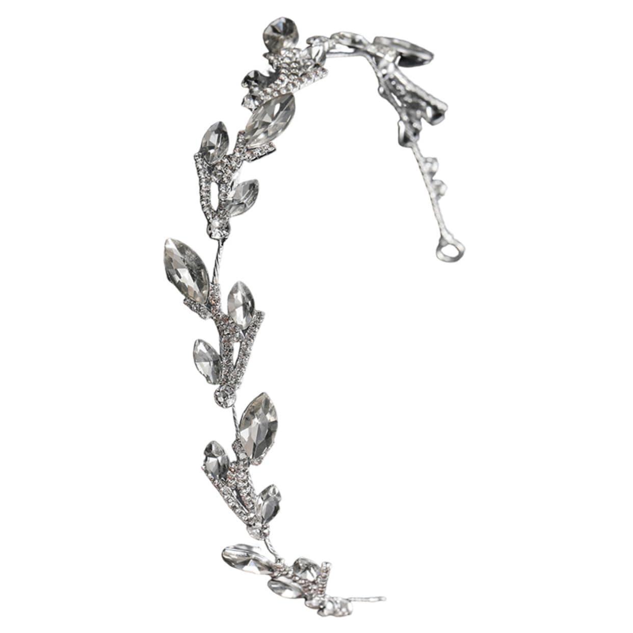 Didiseaon Vid De Pelo De Boda Vid De Pelo Nupcial Accesorios Para El Cabello De Novia Diadema De Circonita Cúbica Novia Accesorios Para El Cabello Boda Tocado De Boda Aleación Silver