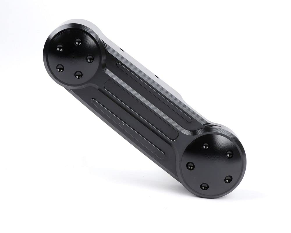 MOTO NOSTRA Schwingenabdeckung gerade CNC schwarz glänzend kompatibel für Vespa GT 125, GT 200, GT 60, GT L, GTS i.e., M31, M45