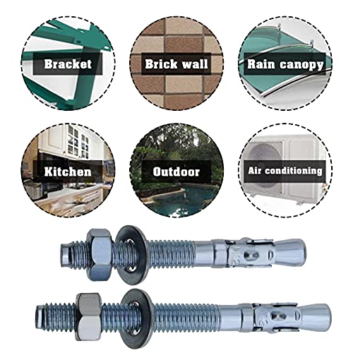 25 Set Expansion Screw Bolts External Hex Nut Expansion Sleeve Anchor Bolt Fixing Anchors M10X90 M10X120 M12X100 M12X120Mm #TOP2