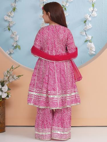 Image of Girls' Printed Kurta Sharara Set - Traditional Ethnic Wear For Festivals, Weddings & Special Occasions Clothing Set