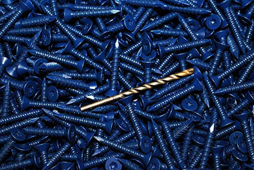 200 PCS T30 Torx Flat Head 1/4 x 1-3/4 Concrete Masonry Screw Tapcon Anchor & Bit for DIY Real Men