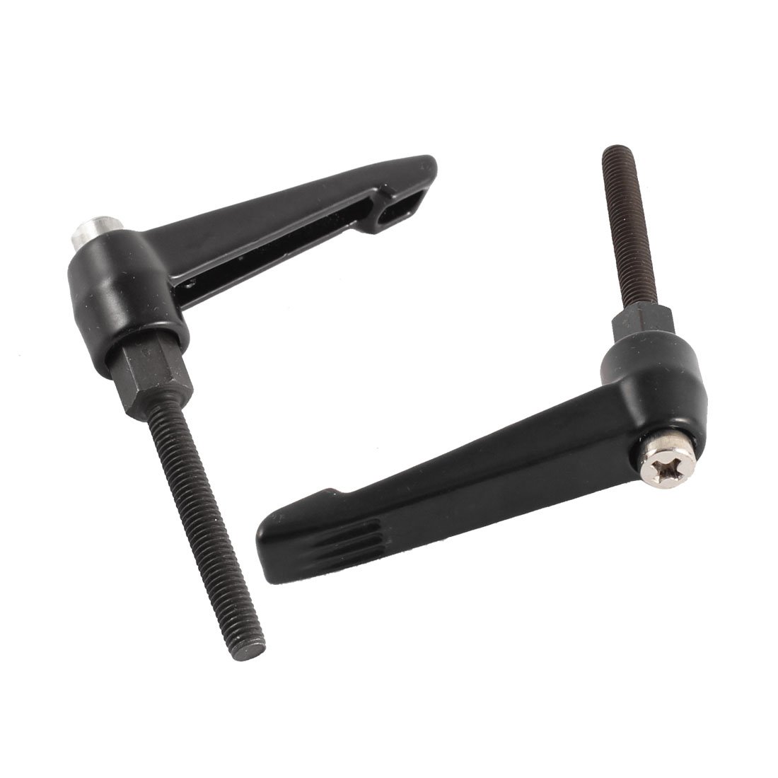 Aexit M5x35mm Thread Clamps 50mm Long Lever Lathe Machinery Adjustable Clamping Strap Clamps Handle 2pcs