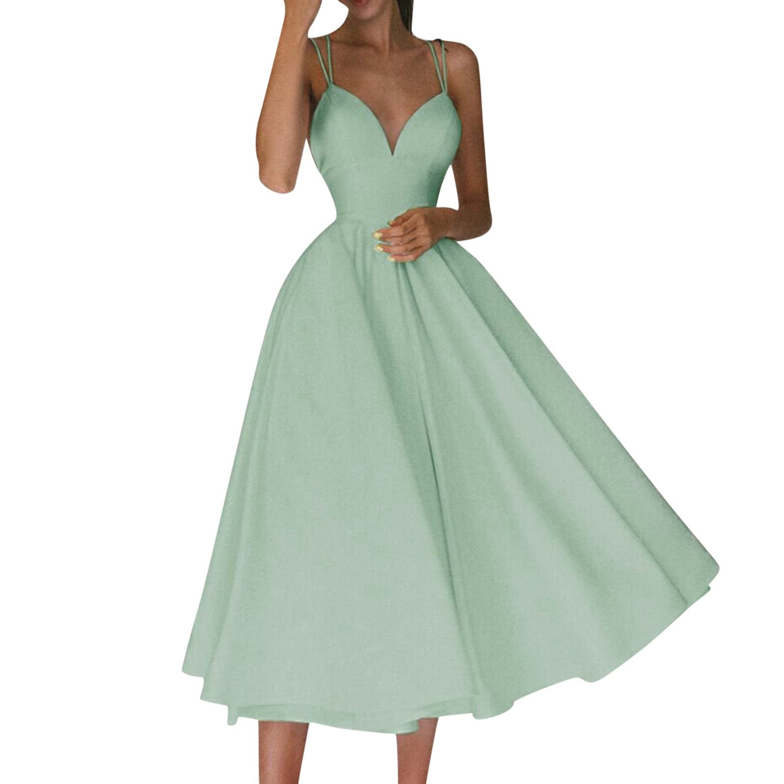 YOGALULU Vestidos de Fiesta para Mujer,Vestido Mujer Boda Talla Grande Primavera Verano 2024 Nuevas Mujeres Multicolor Tirantes Sexy Big Wwing Vestido Vestidos Marca Vestidos Elegantes Mujer Ceremonia