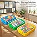 Carolart 3 Pack,Empty Sensory Bin,13.5 Inch Storage Container,Portable Plastic Storage Bins, Stackable Play Tray for toys,arts,crafts and sand.