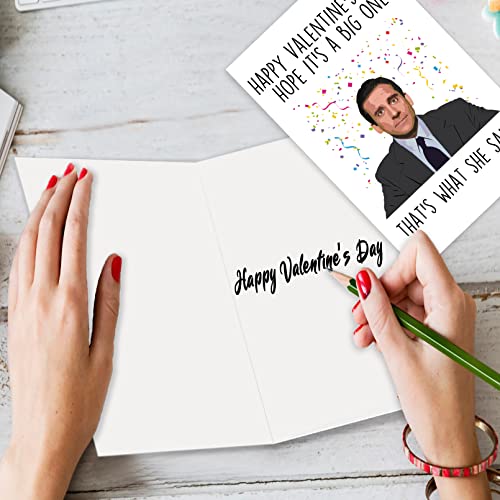 Huameigf Sweet The Office Cartão temático de Dia dos Namorados Michael Scott para fãs de programas d