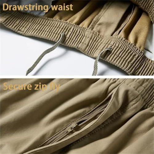 Puliam Easetactic - Zipper-Pocket Durable Pants for Men, Puliam Pants for Men Lightweight Relaxed Elastic Waist3