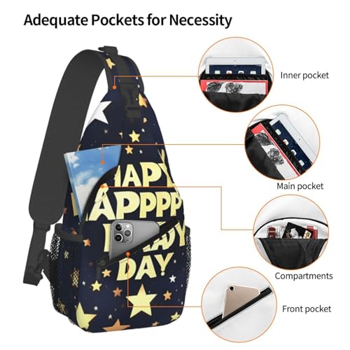 Stars And Happy Fathers Day Stylish Men'S Messenger Bag - Durable Polyester, Huge Capacity & Adjustable Strap4