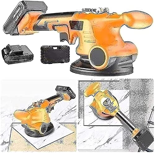 ATAAY Tiling Machine Intelligent Ceramic Tile Vibration Machine Wireless Portable Lithium Electric Automatic Tiles Leveler Rechargeable Multifunction Auxiliary Tool-Hand Tools (One Lithium Battery)