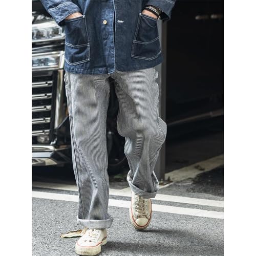 Neppy Denim & Hickory Stripe Carpenter Pants3