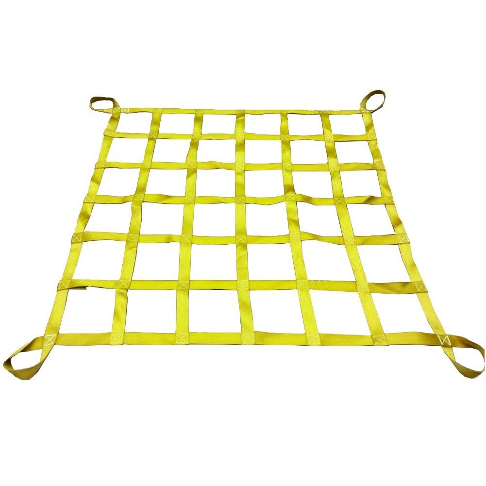 Sicherheits-Hebeschlingennetz | Frachtnetz Für Den BAU | Flaches Nylon-Gurtbandnetz | 1~3 Tonnen Vertikale Kapazität | Einfaches Be- Und Entladen Von Waren(1x1m(300kg))