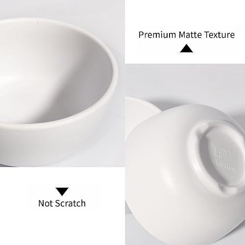 Miniatura 8 de TP Juego de 6 cuencos de 10 onzas, cuencos pequeños de melamina de 4.5 pulgadas para aperitivos, aperitivos, helados, salsas, guarniciones,