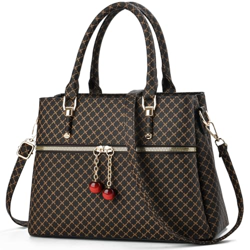 Bolso de mano dual-tone para mujer con 3 compartimentos y asa de hombro miniatura 1