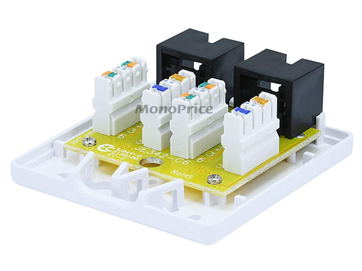 White flare2box分 Amazon.com: Monoprice Cat6 RJ45 Surface Mount Box - UL