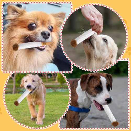 Luyuttn 3Pcs Giggle Zigaretten-Hundespielzeug, quietschendes Hundespielzeug, Lustiges Interaktives Plüsch mit Einer Box, Interaktives Spielzeug für kleine, mittelgroße und große Hunde