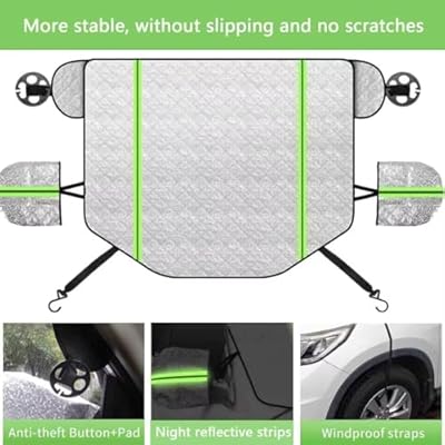 car windscreen Cover Compatible with Ford Escort mk1 1970,Snow Windshield Cover car Screen Cover for ice,car Sunscreen windscreen(Silver)
