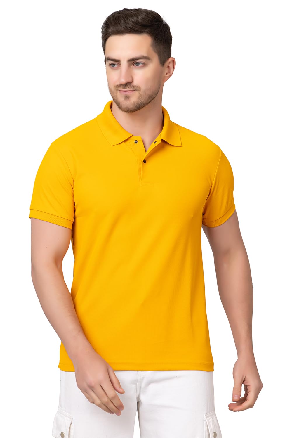 men's polycotton solid polo t-shirt regular fit