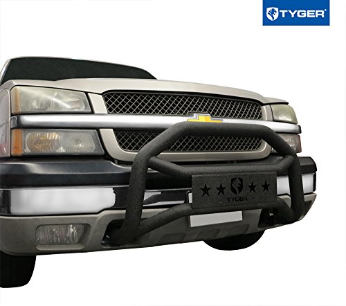 Tyger Auto Tg-Gd6C60138 Front Bumper Guard Compatible With 1999-2006 Chevy Silverado 1500 Ld/Gmc Sierra 1500 Ld (Include 07 "Classic 1500Ld) | Textured Black | Light Mount | Bull Bar #TOP2