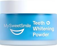 MySweetSmile Teeth Whitening Powder: 6-Month Supply, Dentist-Approved, Enamel-Safe, Removes Coffee, Tea & Smoking Stains - Mint Flavor