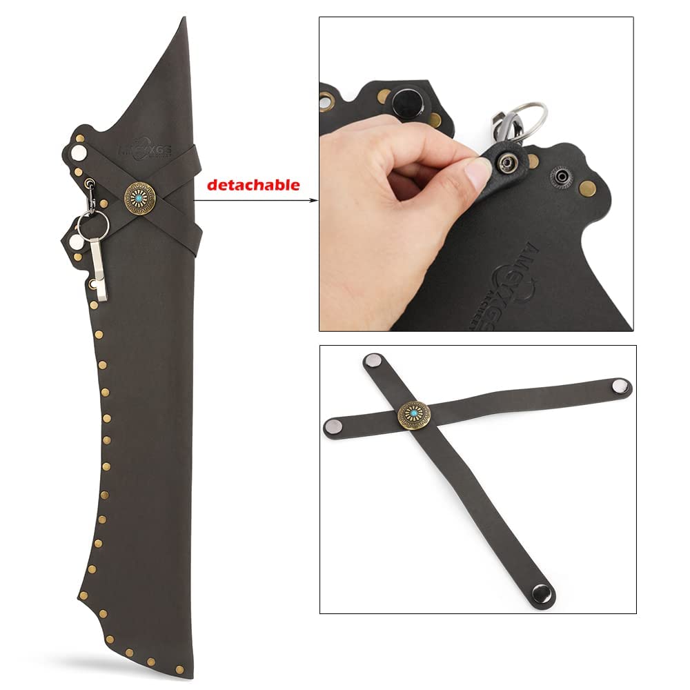 wolfman Tiro con L'Arco Anca Faretra Vita Pendente Freccia Faretra Tradizionale Fatto a Mano Freccia Faretra Leggero Destro Sinistro per Tiro con L'Arco