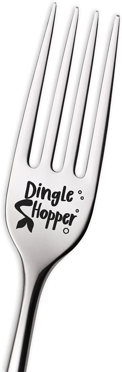 Funny Dingle Hopper Mermaid Fork Engraved Stainless Steel for Best Friend Him Her Men, Fork for Women Men Fans Mermaid Lovers, Perfect for Birthday/Valentine/Christmas