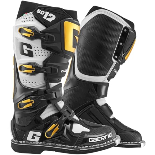 Gaerne Botas de motocross SG 12, color negro, talla 43