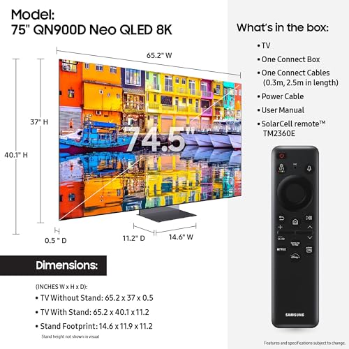 Samsung 75 inch QN900C 8K TV