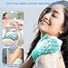 72 Pieces Exfoliating Glove Double Sided Shower Gloves with Hanging Loop Exfoliating Body Scrubber for Men Women Children Beauty Spa Massage Skin Shower Scrubber Bathing, 18 Colors
