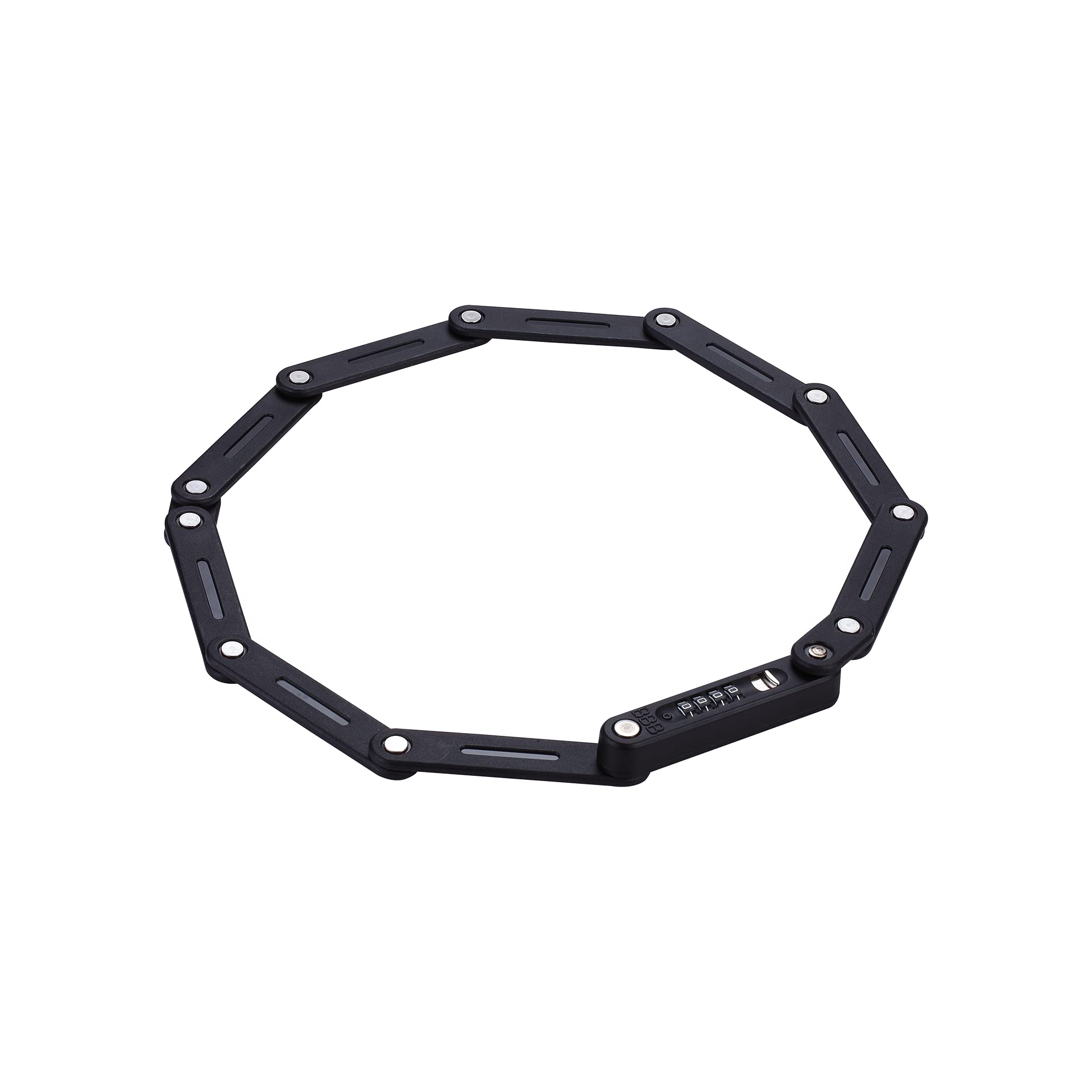 BBB Cycling Antivol à Chaîne pour Vélo avec Code pour Vélos de Route, VTT et Urbains Haute Sécurité Extérieur Résistant Pliable CodeFold BBL-72