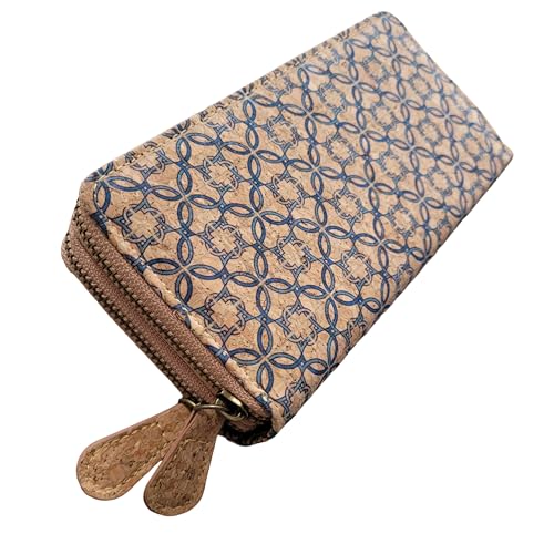 Handmade Cork double zipper wallet, 100% Cork Lightweight durable, natural vegan sustainable Eco friendly gift4