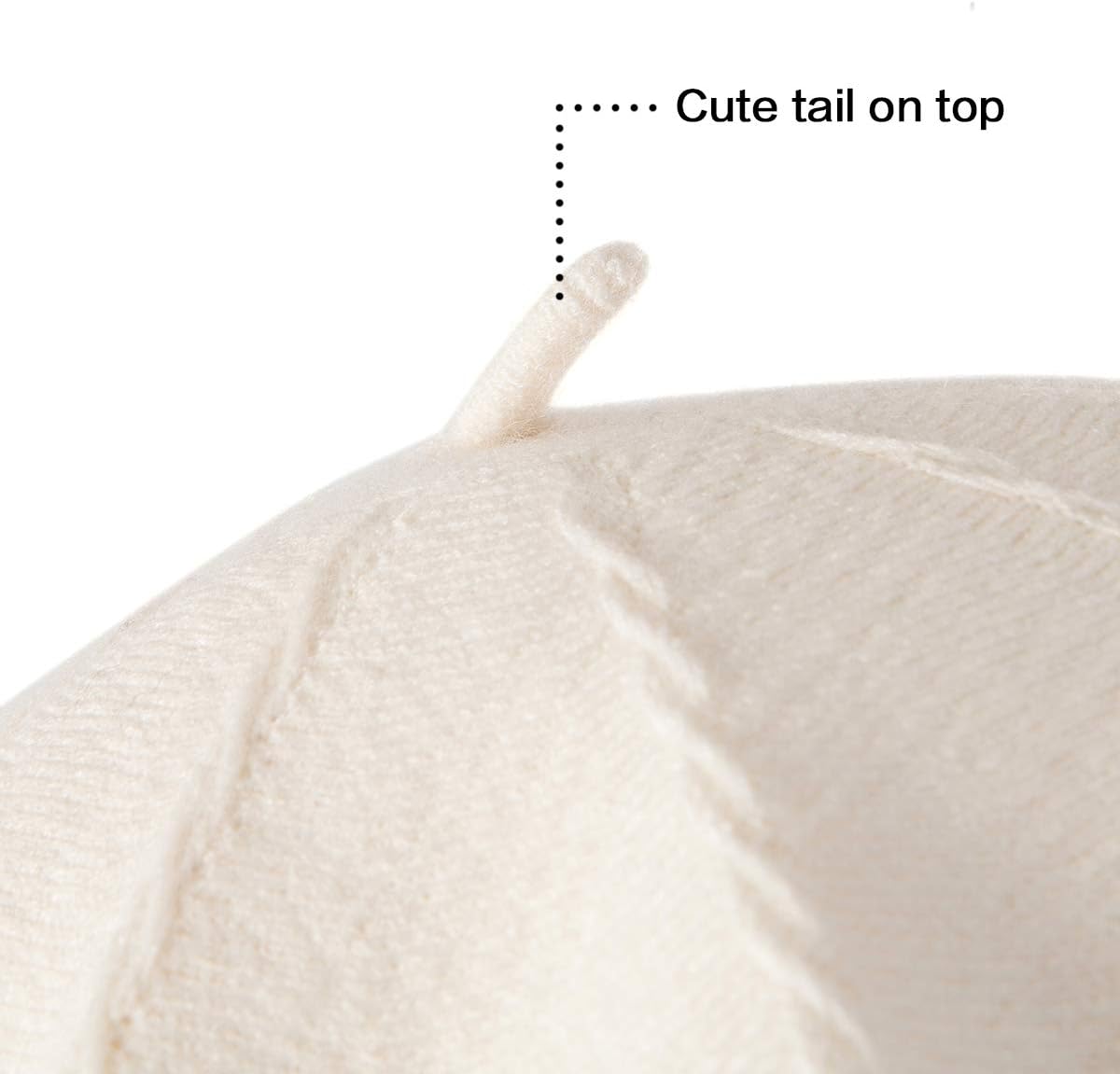 LADYBRO 2 Layers French Beret Hats for Women Wool Soft Warm Knit Beanie Cap