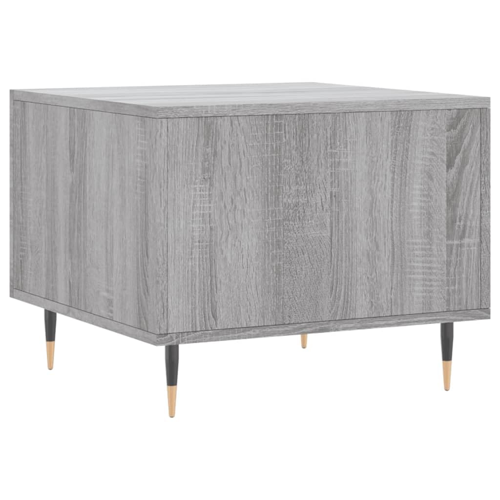 Homgoday Tavolino da caffè Sonoma grigio 50 x 50 x 40 cm, in legno ingegnerizzato, tavolino da tè per soggiorno, sala ricevimenti degli ospiti, camera da letto e ufficio, tipo 4