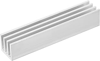 MECCANIXITY Electronic Heat Dissipation Cooler Aluminium Heatsink 50x10x10mm for CPU Silver Tone Pack of 4